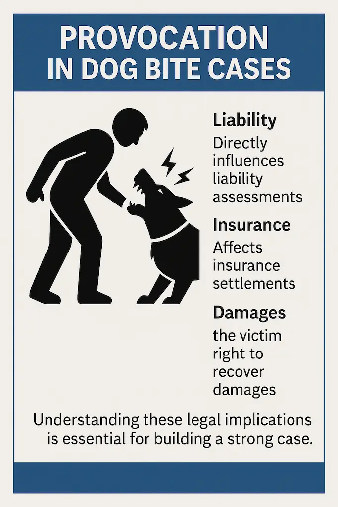 Legal scales of justice representing dog bite liability and provocation factors in court cases