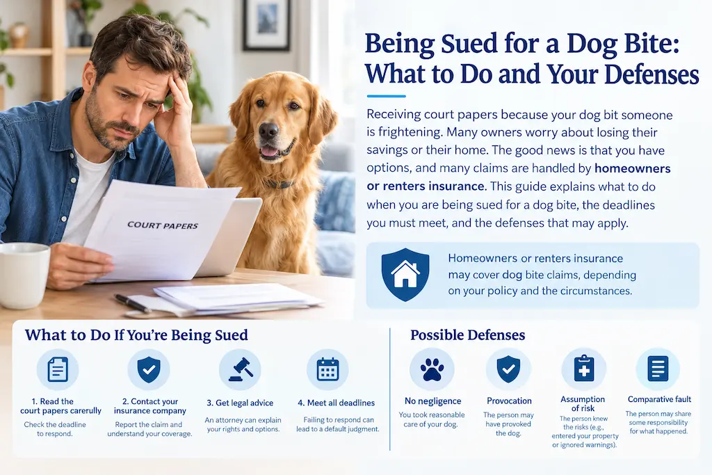 What to Do When You Are Sued for a Dog Bite